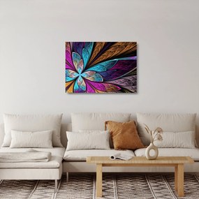 Obraz na szkle - Abstrakcja, kwiat (70x50 cm)