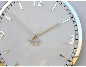 Zegar na ścianę klasyczny cichy mechanizm okrągły z białą tarczą akrylowy