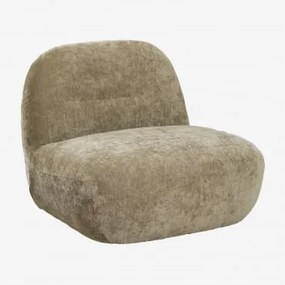 Fotel Obrotowy Z Tkaniny Chenille Sernin Szenil Sage Green - Sklum