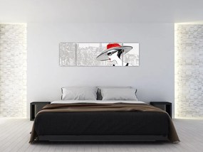 Obraz  - Dama w mieście (170x50 cm)