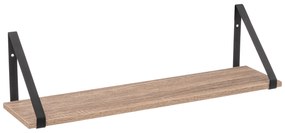 Półka ścienna z metalowymi uchwytami ALIAJ, 58 x 15 x 16 cm