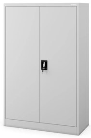 Biurowa szafa metalowa na akta KEVIN, 900 x 1400 x 400 mm, szara