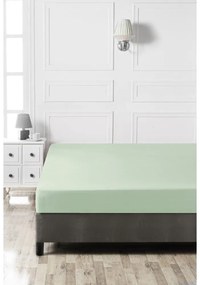 Jasnozielone bawełniane prześcieradło z gumką 140x200 cm – Mijolnir
