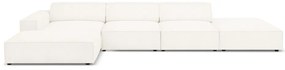 Beżowy narożnik (lewostronny) z materiału bouclé Jodie – Micadoni Home