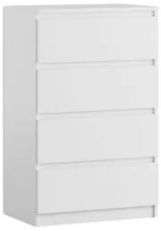 Komoda BASIC 4 szuflady – Biała | 61x97x40 cm