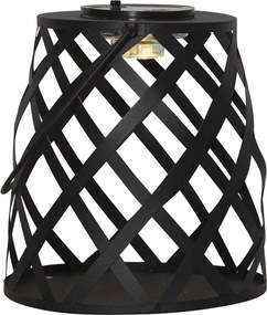 Czarny lampion LED Star Trading Calabria, wys. 20 cm