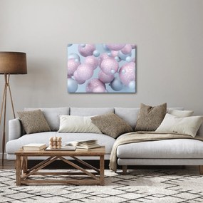 Malarstwo abstrakcyjne - Pastelowe kule (70x50 cm)