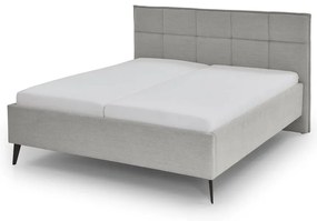 Jasnoszare łóżko dwuosobowe 200x200 cm Paulo – Meise Möbel