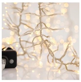 LED Zewnętrzny łańcuch bozonarodzeniowy CLUSTER 768xLED/8 funkcji 9 m IP44 ciepła biel