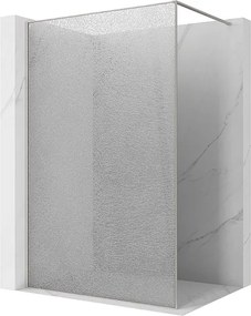 Mexen Kioto ścianka prysznicowa Walk-in 130 x 200 cm, crackle transparent 12 mm, nikiel szczotkowany - 800-130-101-97-04-X