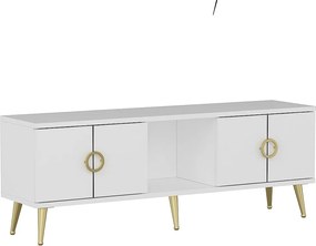 Stojak pod TV – 120 cm x 30 cm x 45 cm – Biały – MDF