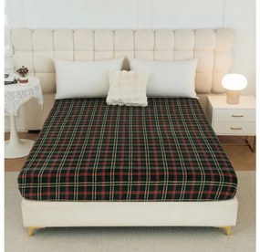 PrzytulneMieszkanie.pl Prześcieradło z mikropluszu GLENMOORE 160x200 cm zielone