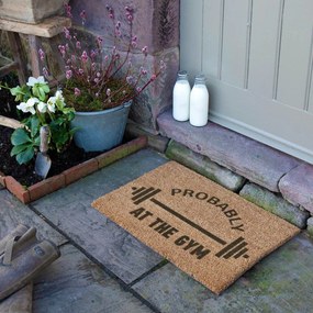 Wycieraczka z włókna kokosowego 40x60 cm Probably At The Gym – Artsy Doormats