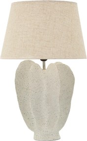 Kremowa lampa stołowa z tekstylnym kloszem (wysokość 63 cm) Ester – Mauro Ferretti