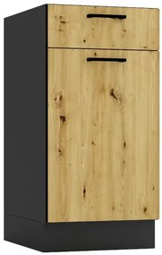 Szafka Dolna Z Szufladą 40 Cm Grafit + Dąb Artisan Z3-W65
