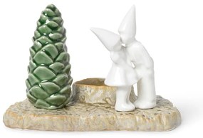 Świąteczny kamionkowy świecznik Kähler Design Christmas Kiss, dł. 17 cm