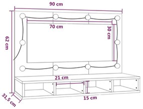 Toaletka z przegródkami na biurko beton Aristo 2X