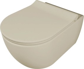 Massi Miska WC wisząca rimless beżowa LERA ivory z deską wolnoopadającą Slim
