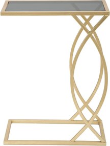 Stolik ze szklanym blatem 25.5x45.5 cm Glam – Mauro Ferretti