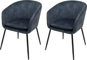 Krzesło do jadalni MCW-O28 (zestaw 2 sztuk),  niebieski