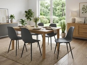 Krzesło OSAKA ciemnoszare z czarnymi nogami