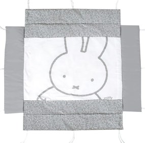 Biały/szary ochraniacz do łóżeczka z mieszanki bawełny 96 cm Miffy – Roba