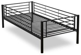 Łóżko Piętrowe Dla Dzieci 90x200 cm RODEZ Metalowe Czarne