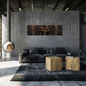 Obraz – Drewniane drzewo życia (170x50 cm)