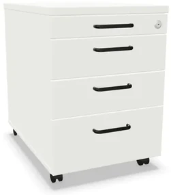 Kontenerek biurowy EASY SPACE MOB PB 4S 43cm biały mobilny NOWY STYL