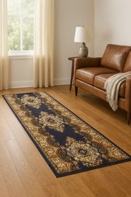 Granatowy elegancki chodnik na metry D7-M00