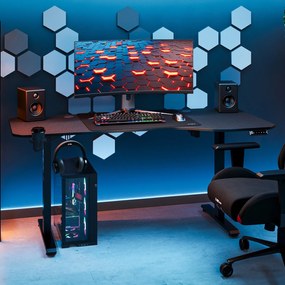 Biurko gamingowe elektryczne Diablo X-Tensio 160 cm, kolor czarny carbon