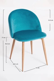 Zestaw 4 Krzese Vint Aksamitne