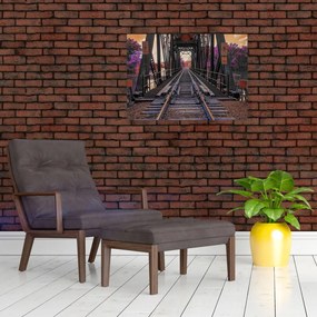 Obraz mostu kolejowego (70x50 cm)