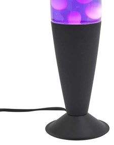Lampa lawa fioletowa z białym woskiem z LED - Molten Lava Oswietlenie wewnetrzne
