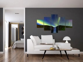 Obraz - Zorza polarna na Islandii (125x70 cm)
