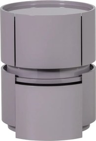 Jasnoszara szafka nocna z połyskiem Lunex – WOOOD