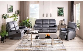 Sofa rozkładana SPENCER 2 VELVET szara SIGNAL