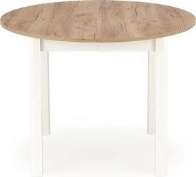 Rozkładany stół z okrągłym blatem Ringo dąb craft / biały