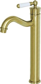 Leeds Bateria umywalkowa retro wysoka, szczotkowane złoto - Essebagno