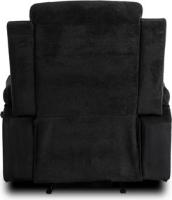 Fotel Masujący BOX 2 Rozkładany z Podnóżkiem Czarny Nowoczesny