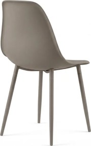 Krzesło do kuchni OSAKA plastikowe, szarobrązowe