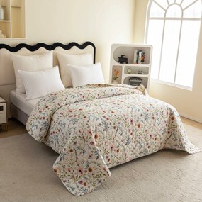 Narzuta na łóżko HERBALIS kremowa Rozmiar: 220 x 240 cm