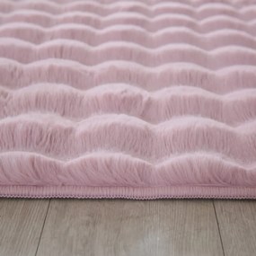 Dywan pluszowy 3D Ambiance różowy 140 cm x 200 cm