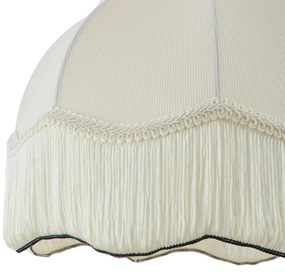 Abażur z tkaniny beżowy z białym wnętrzem 31,5/15/14 - Heritage Retro