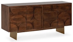 Brązowa komoda z litego drewna mango 165x76x40 cm Trisha – MOME