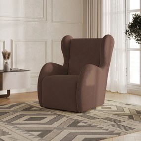 Fotel MASTI do Salonu WYGODNY, Styl Minimalistyczny Kremowy - Brązowy - QUELLE 25
