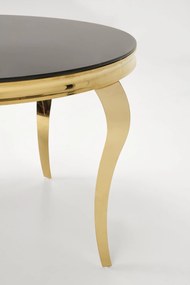 Złoty okrągły stół w stylu retro Reginald 2 Halmar