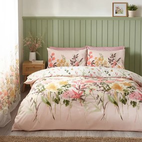 Różowa pościel dwuosobowa 200x200 cm Countryside Floral – Catherine Lansfield