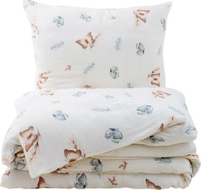 Matex Pościel muślinowa Motyle, 140 x 200 cm, 70 x 90 cm
