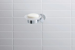 Duravit D-Code mydelniczka Ø10 cm na 1 mydłoChrom – lewostronny